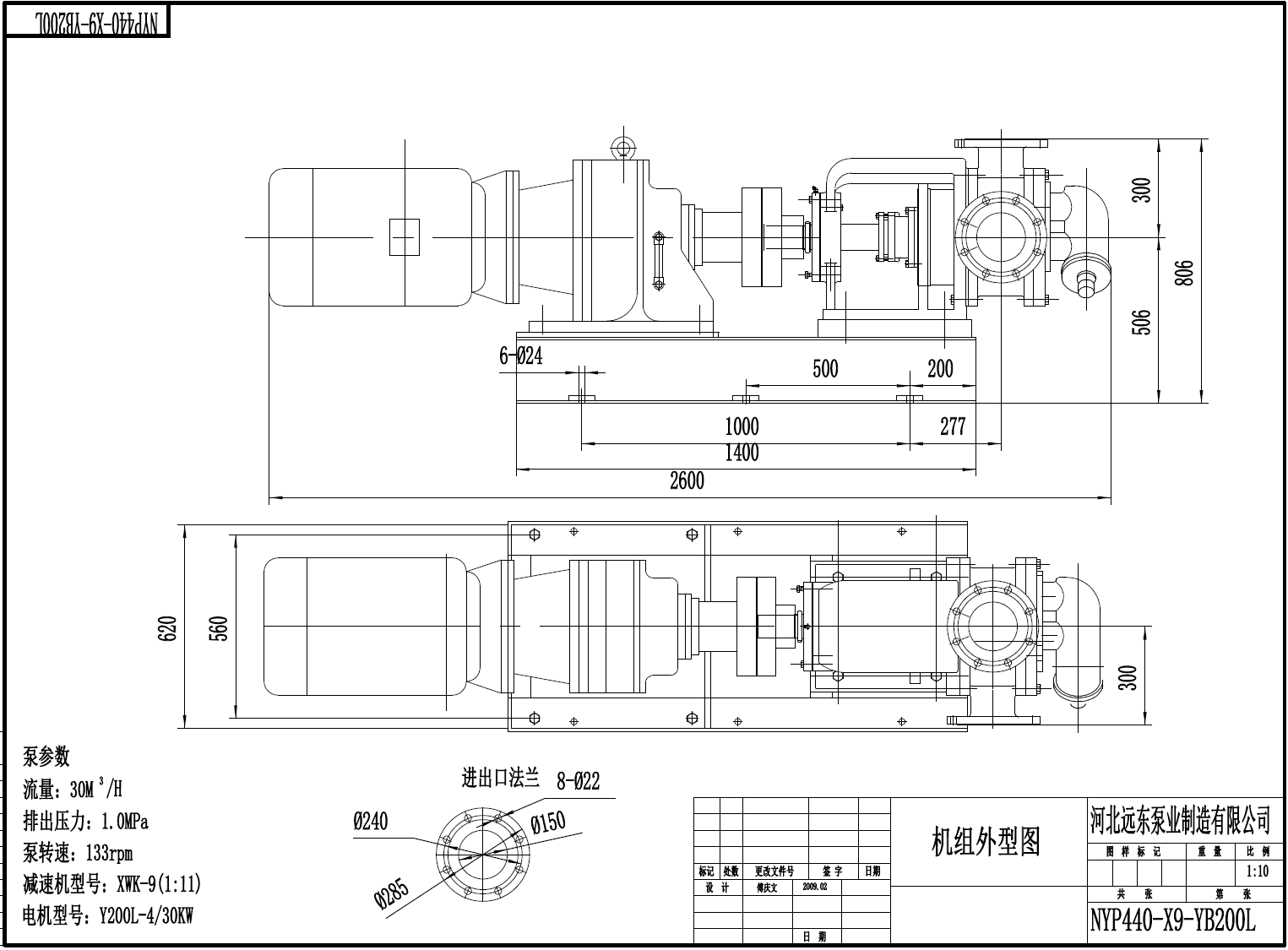 遠東牌NYP440B-RU-M1-W11環氧樹脂泵流量30m3/h